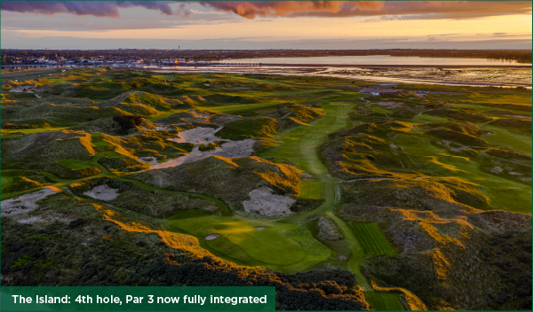 The Island: 4th hole, Par 3 now fully integrated