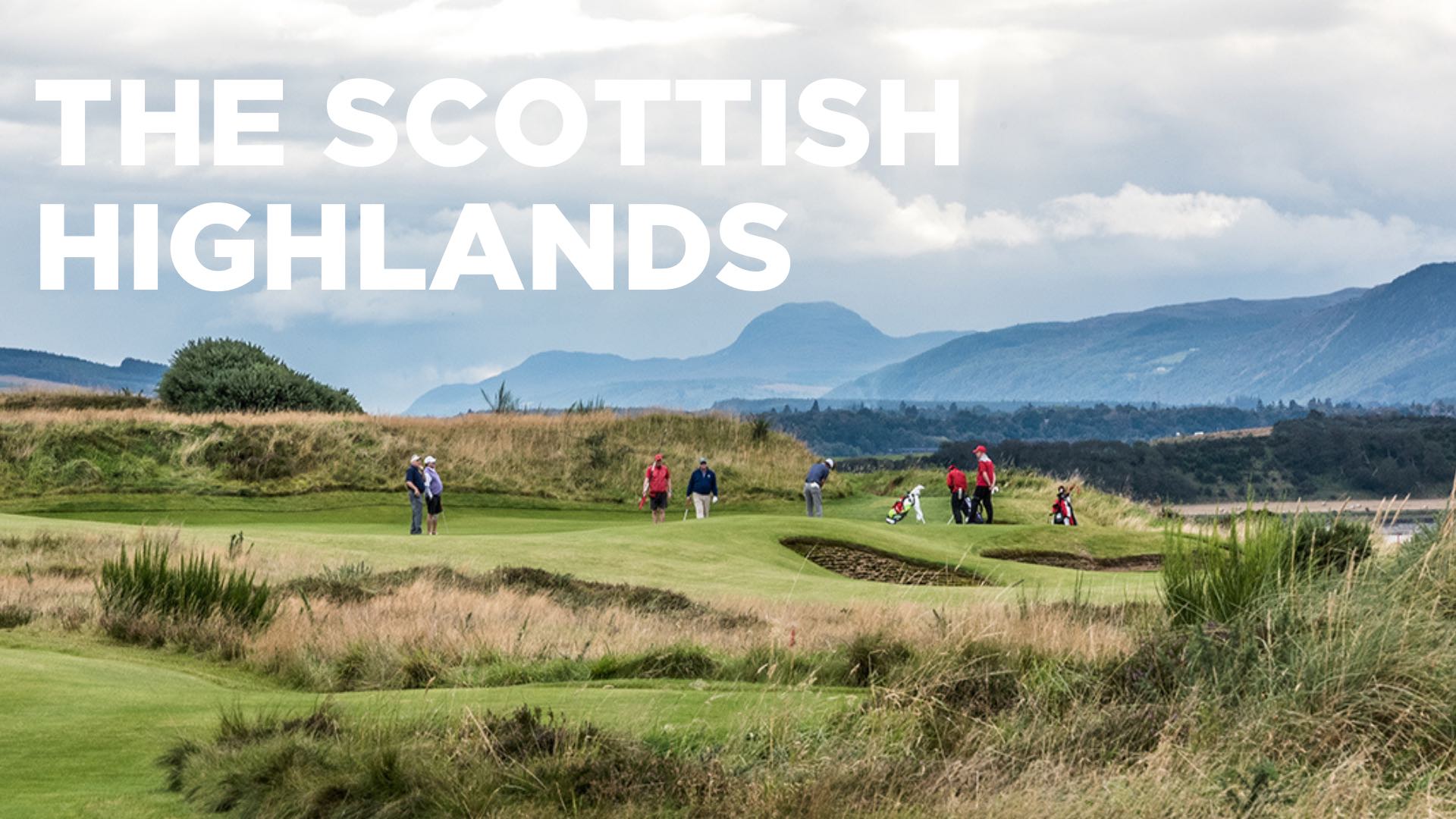 The Scottish Highlands - Golfers playing golf in soctland